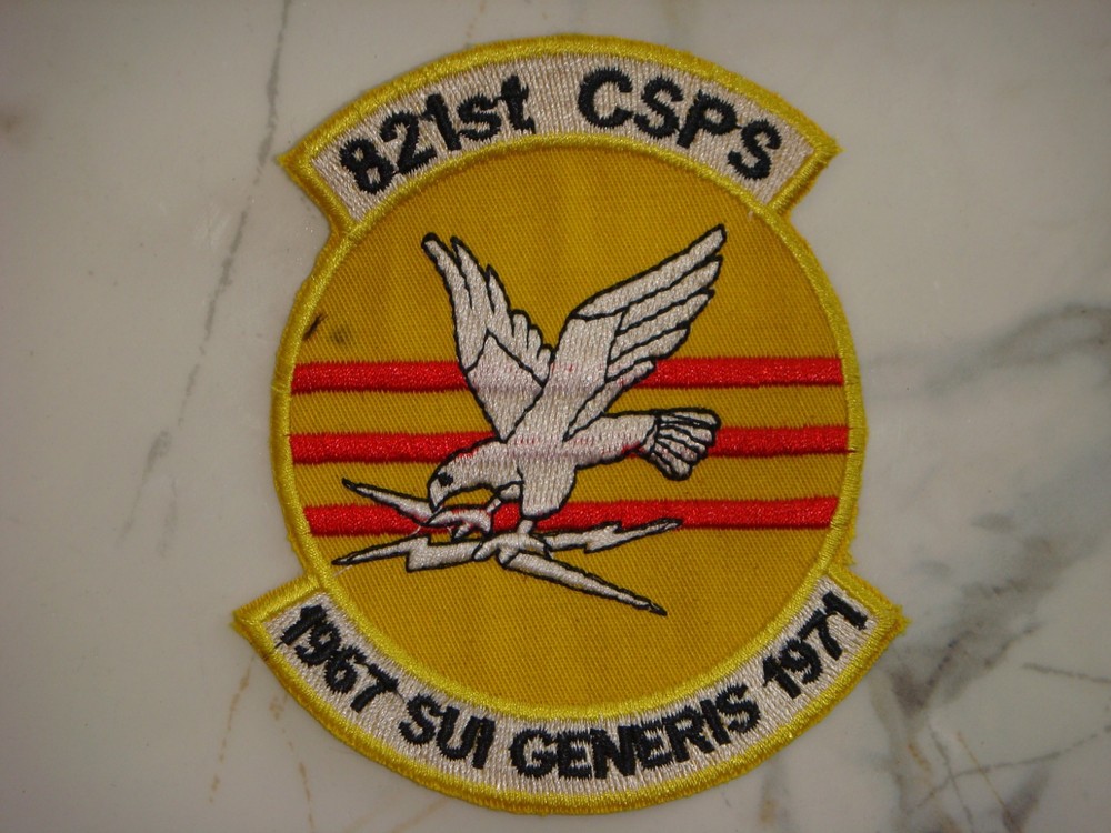 US 821st COMBAT SECURITY POLICE SQUADRON, VIETNAM WAR PATCH