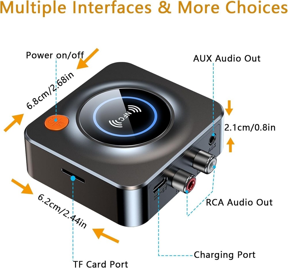 Bluetooth Receiver for Home Stereo, AUX RCA to Bluetooth Adapter for Old Speaker