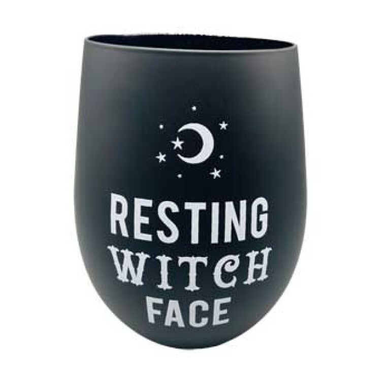 Resting Witch Face Glass 4 5/8"