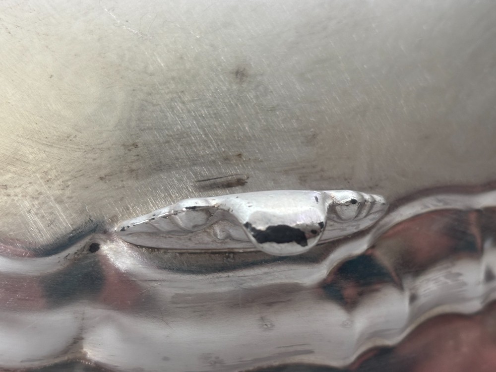 Lot of 2 Vintage Silverplated Footed Trays CASTLETON 4810 and POOLE 3209