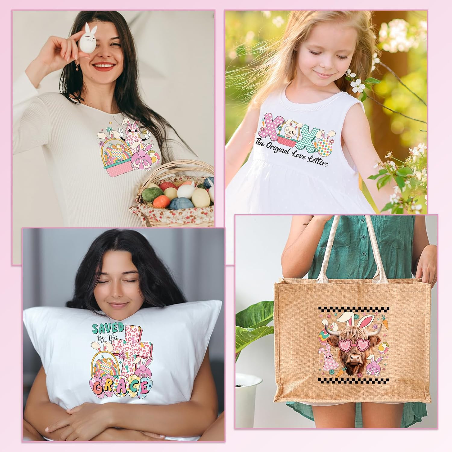 Dtf Transfers Ready to Press - 20 Pcs Easter Iron on Transfers for T-Shirts, Jes