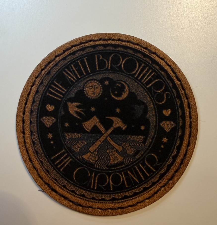 The Avett Brothers The Carpenter Iron on Leather Patch 2.5” Custom