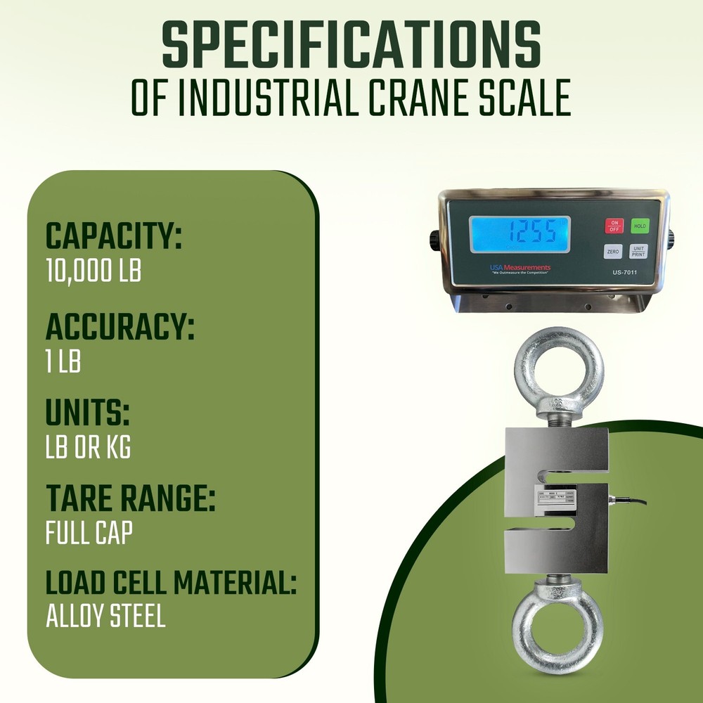 US-CSK-10K Hanging Scale (S-Type) tension & compression 10,000 lb with Printer
