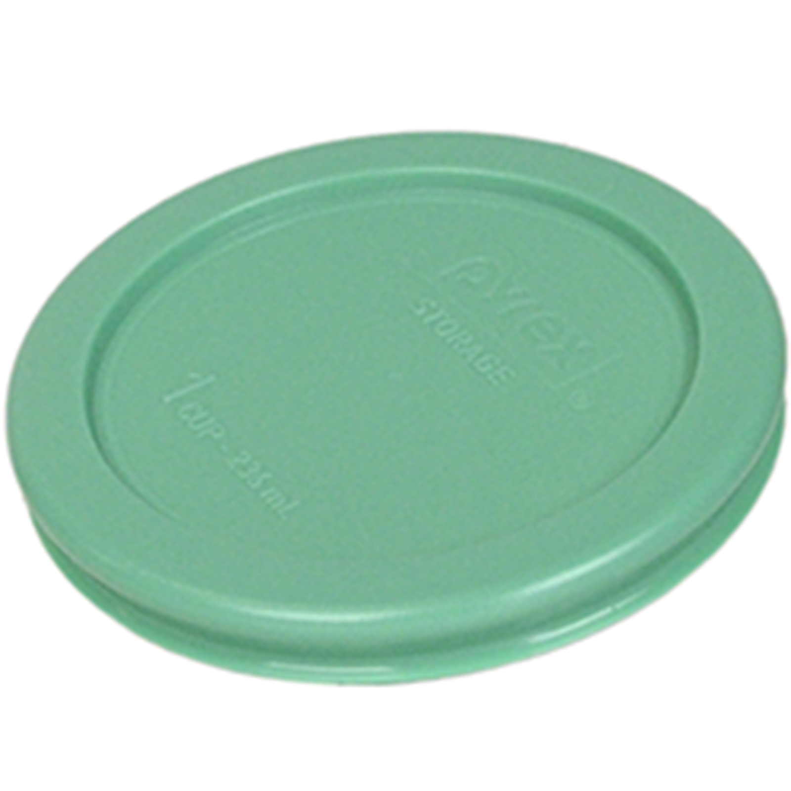 Pyrex (2) 7202 1 Cup Glass Bowls & (2) 7202-PC Green Lids