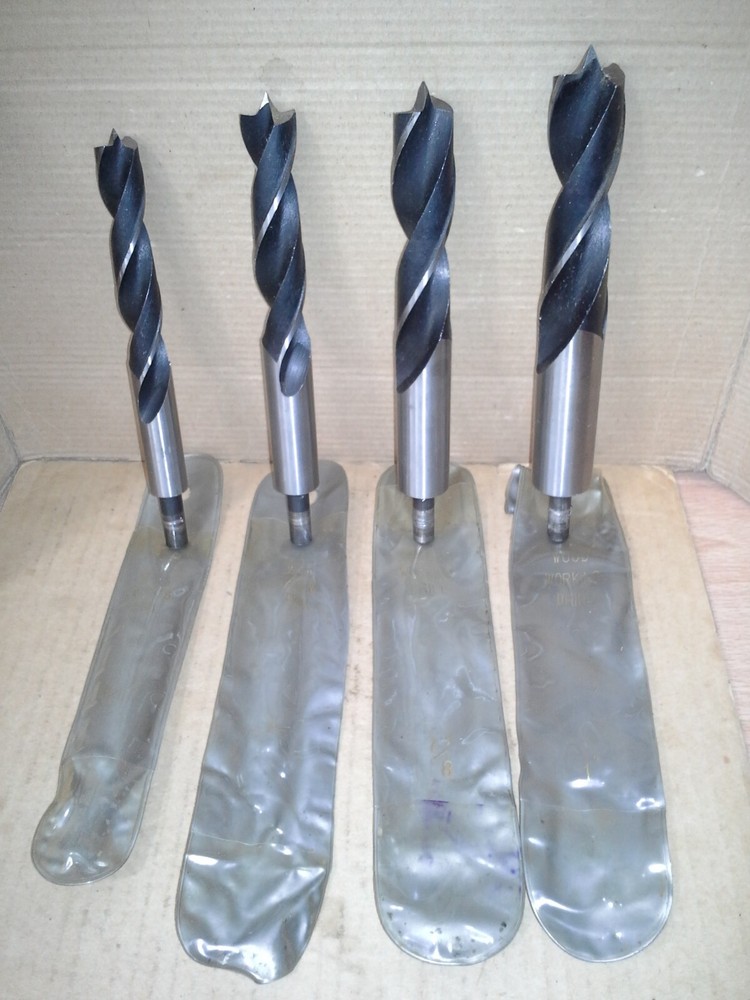 4PC.  AMT Wood Working Drill Bits  5/8", 3/4", 7/8", 1". VGC