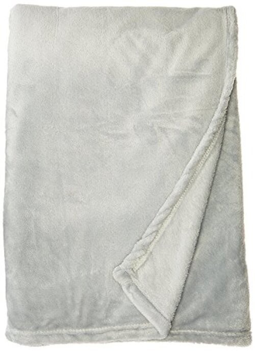 ID51-828 Microlight Plush Luxury, Oversized Throw-Blanket, Full/Queen Grey