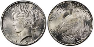 Peace Dollar (1925) - NGC - AU 53