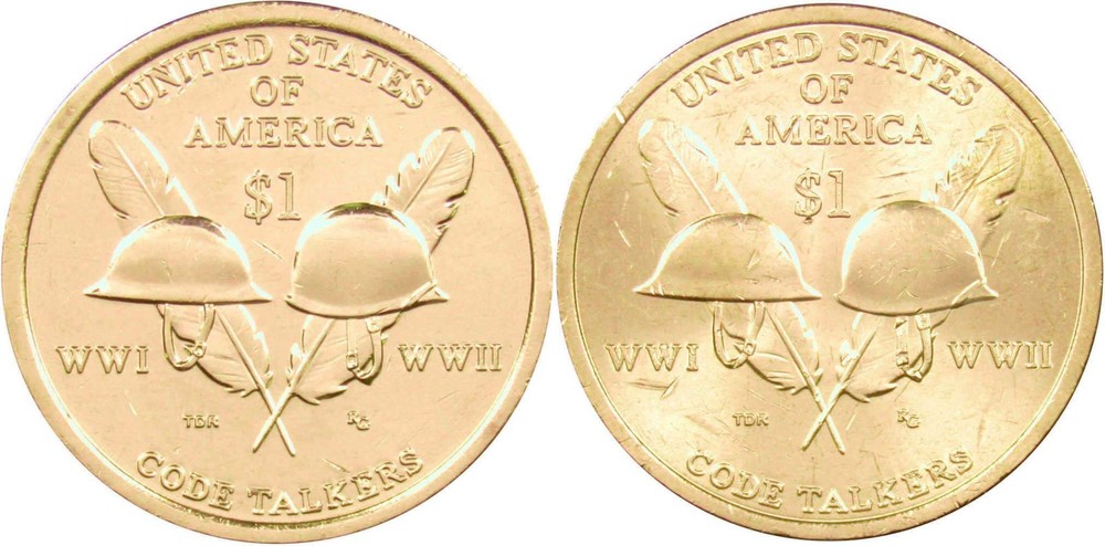 2016 P&D Code Talkers Native American Dollar 2 Coin Set BU Uncirculated $1