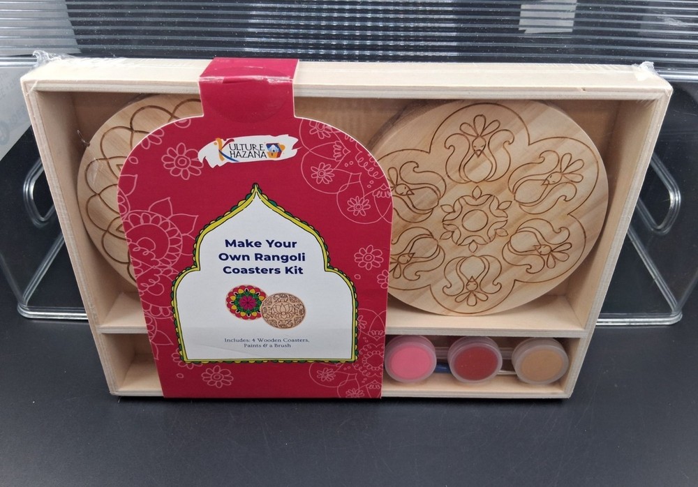 Make Your Own Rangoli Coasters Kit DIY Set