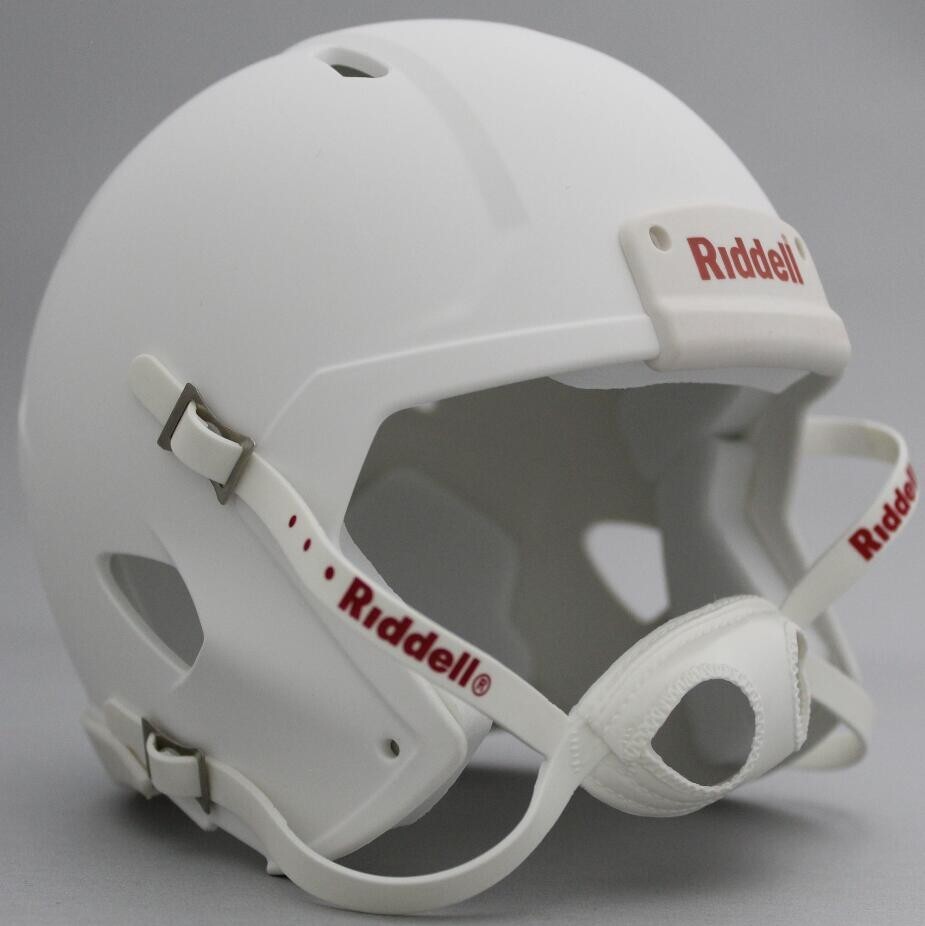 Matte White with White Mask Blank Riddell Speed MINI Helmet - Autographs