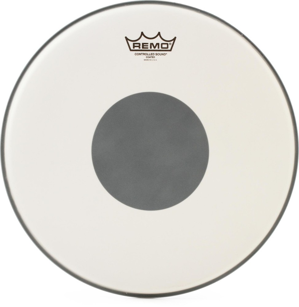 Remo Controlled Sound Coated Black Dot Drumhead - 14 inches (2-pack) Bundle