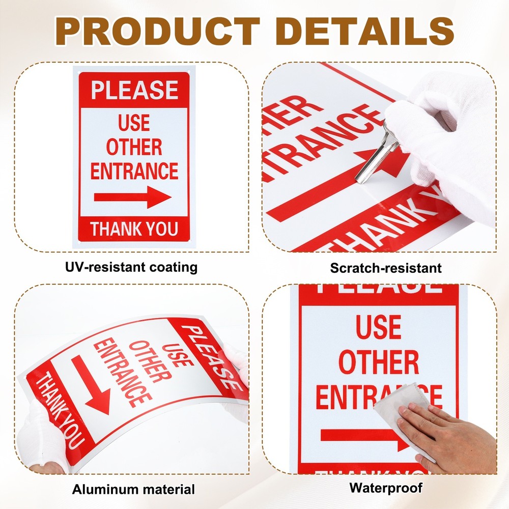 "Sign 'Use Other Inputs' Arrow Right Red/White"