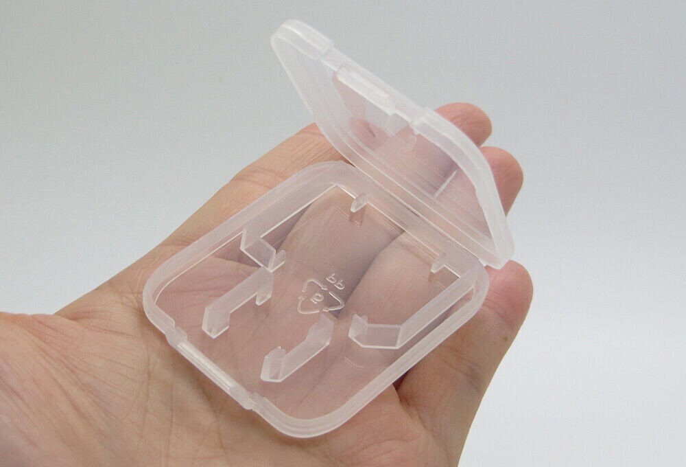 10Pcs Micro SD SDHC Memory Card Case Holder Box Storage Hard Plastic Transparent