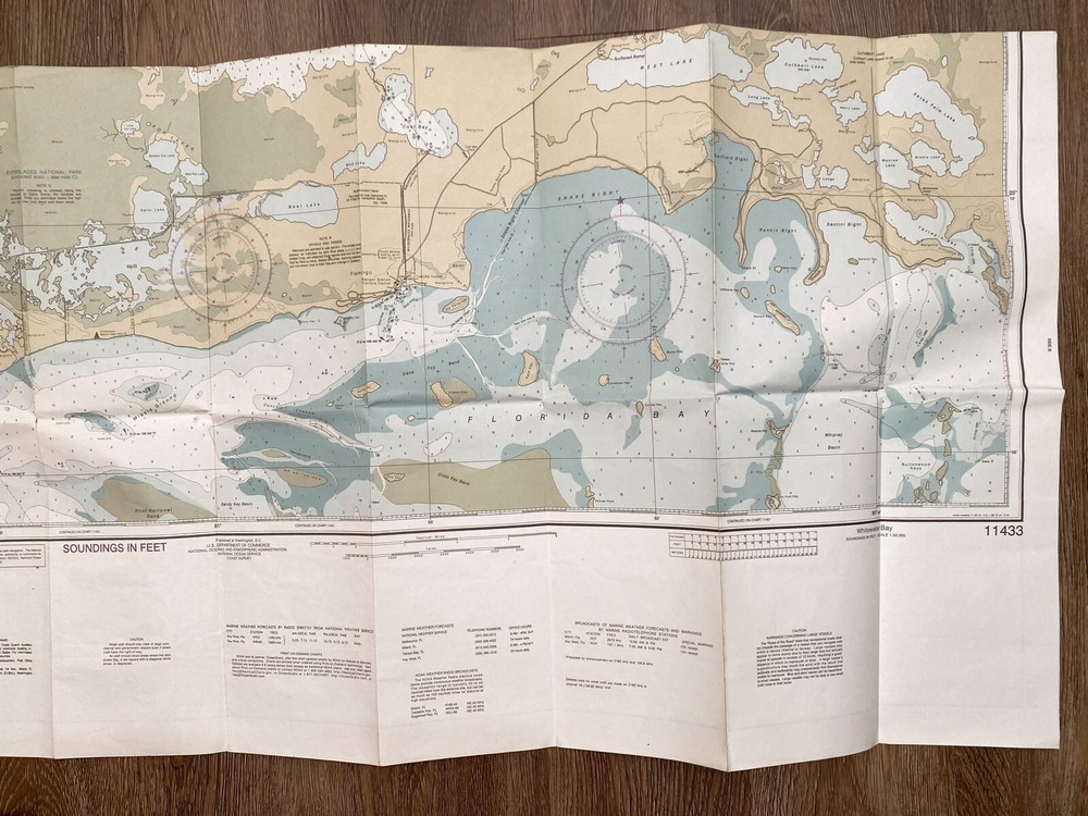 Everglades Whitewater Bay Florida Nautical Chart 11433