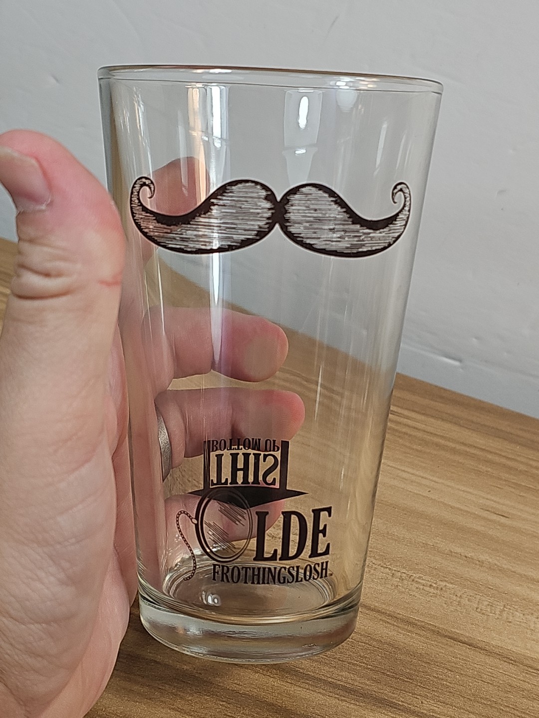 HTF Olde Frothingslosh Mustache Beer Glass