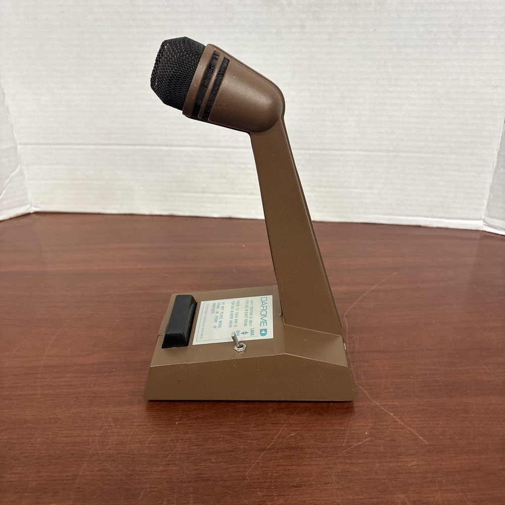 Vintage Darome Model 491B Intercom Microphone Brown Metal