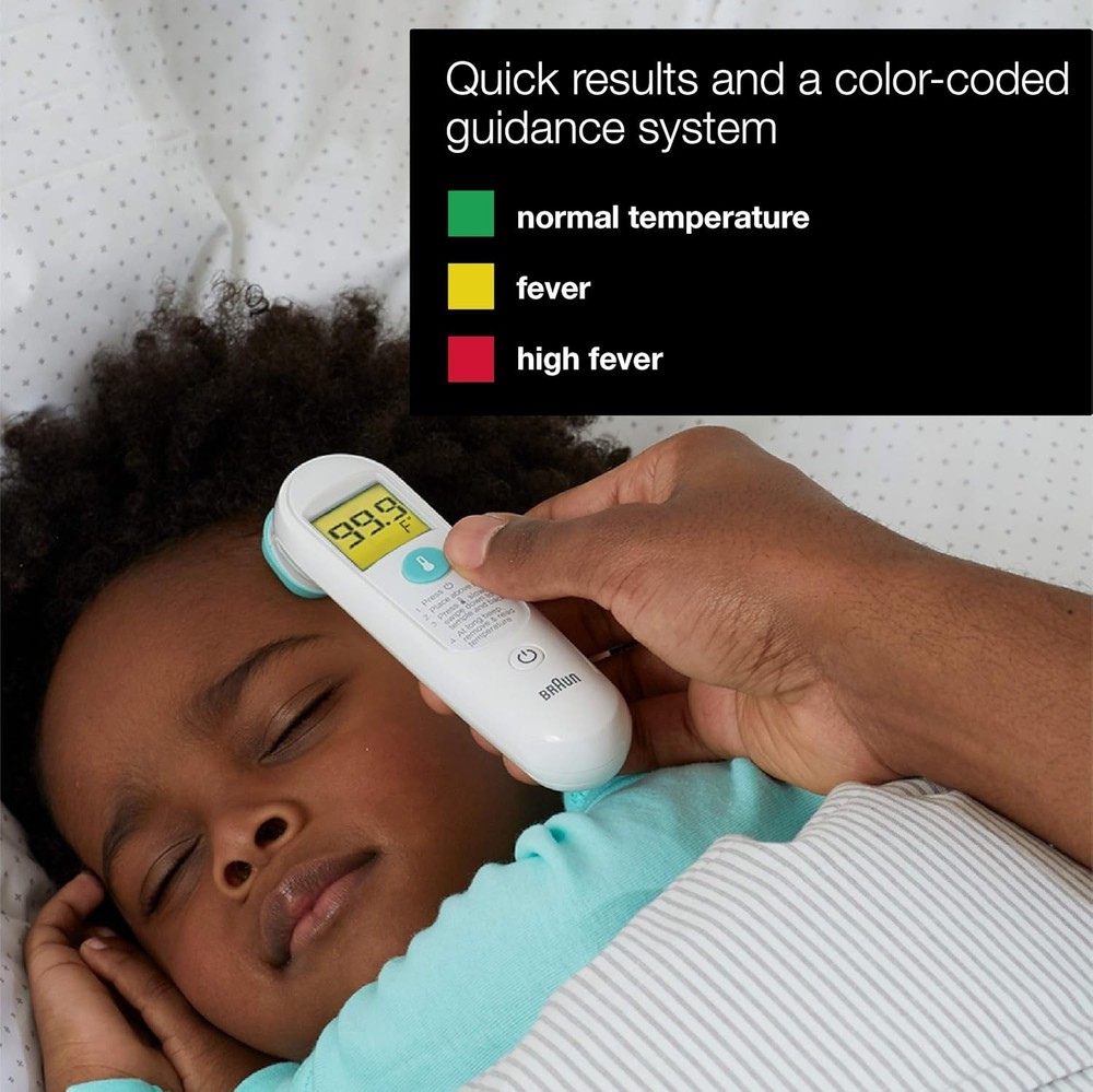Digital Infrared Forehead Thermometer Color Coded Temperature Adults Babies