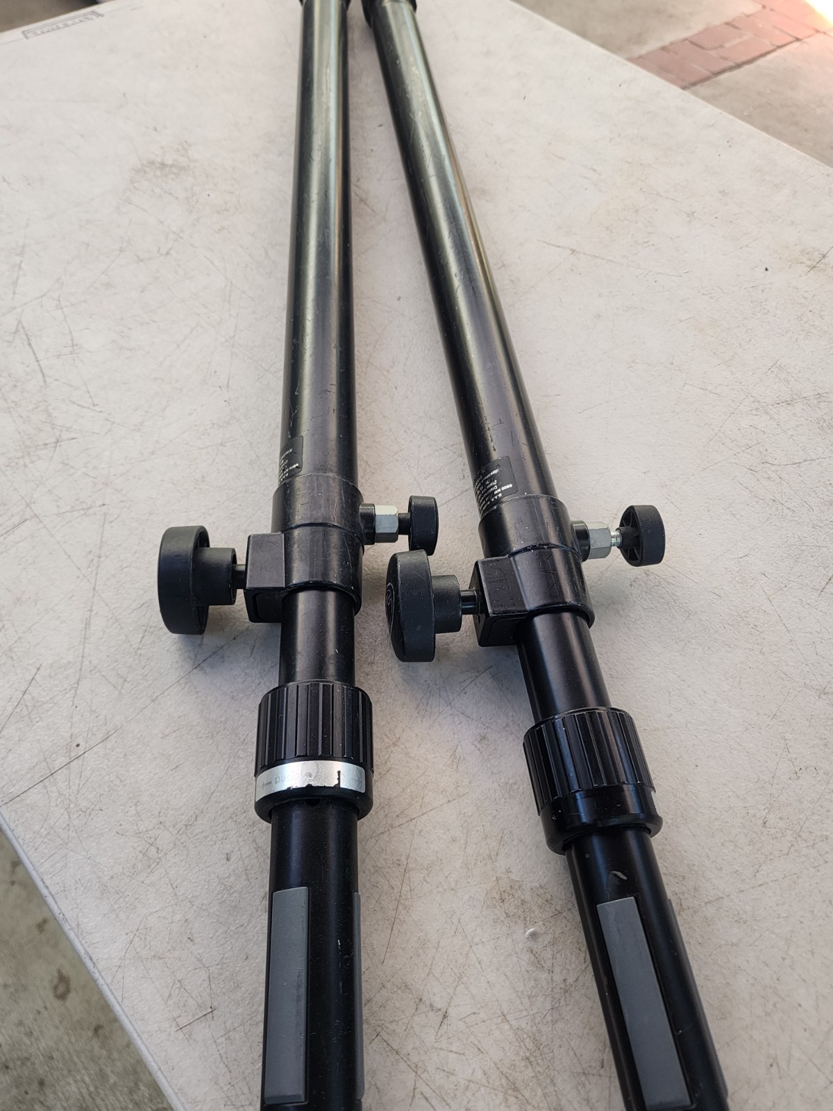 2-DAS DAS-TSP-1 Branded Telescoping Steel Ring Lock Subwoofer Speaker Poles Used