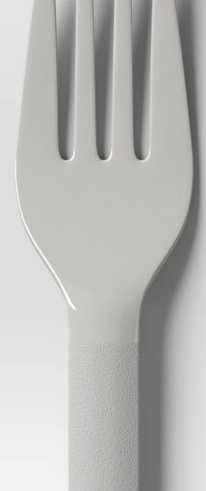 36 Pack Modern Plastic Flatware Set Light Gray - Room Essentials