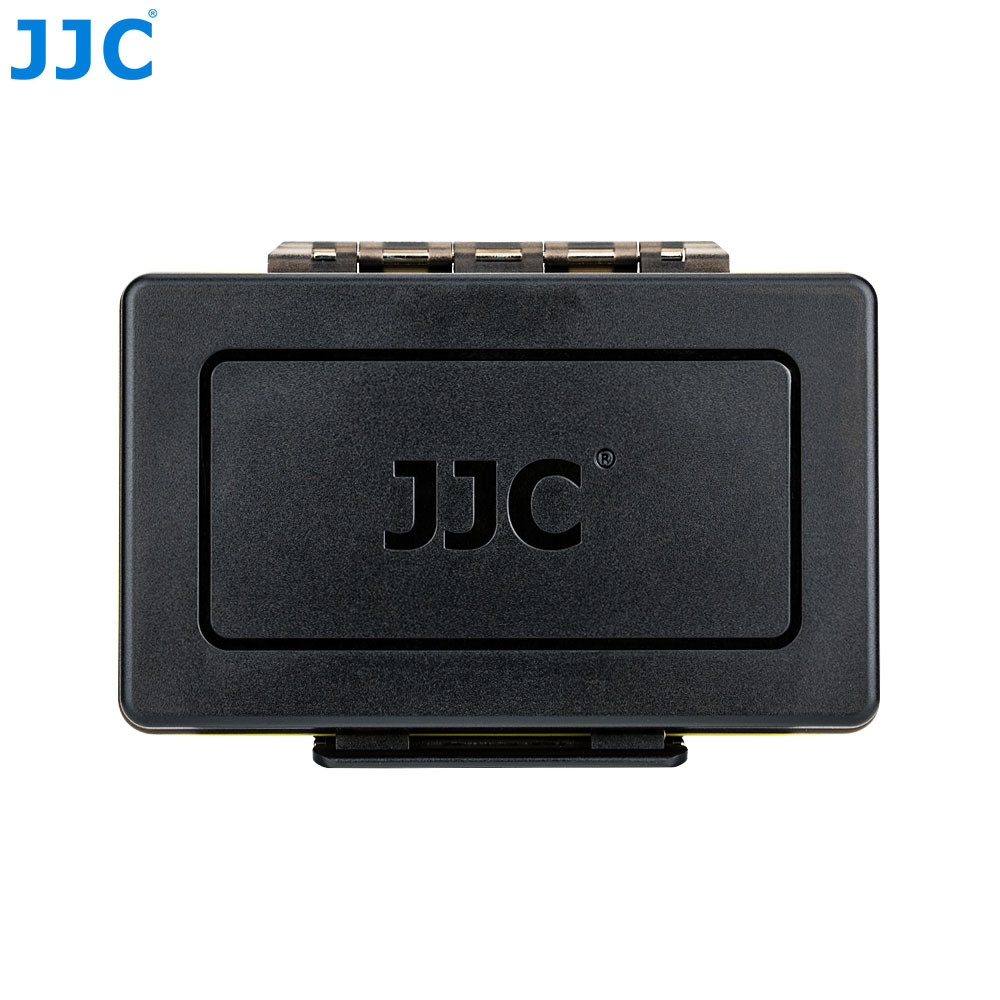 JJC 6 AA Flash Speedlite Batteries + 6 SD Memory Card Case Holder Protector Box