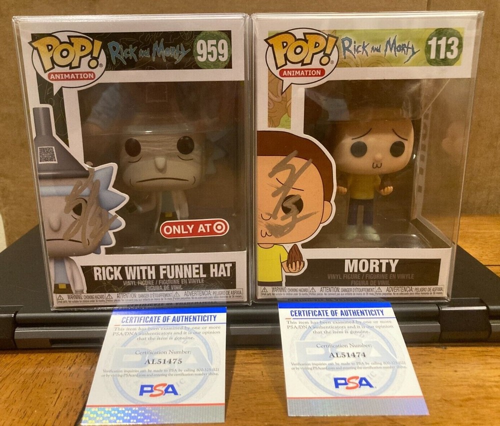 2 Soulja Boy Signed Autographed Rick And Morty Funko Pops PSA/DNA Authentication