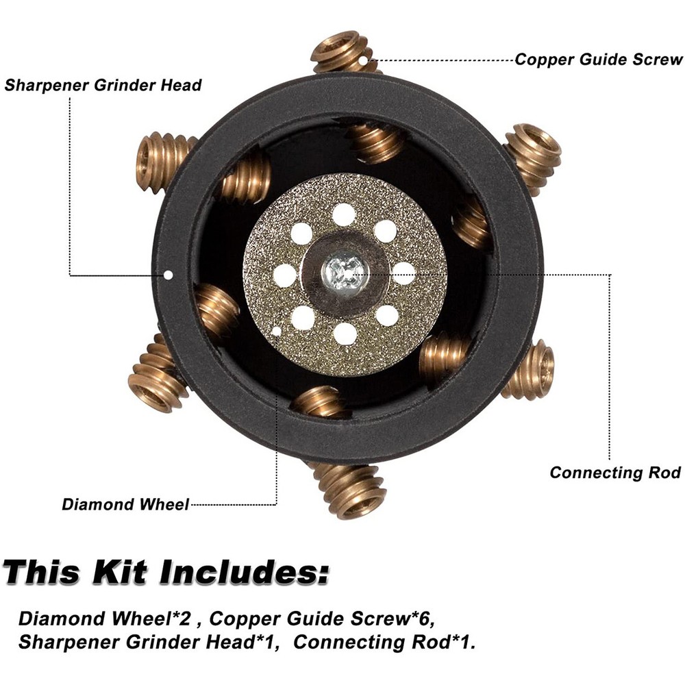 GR-12 TIG Welding Tungsten Electrode Multi-Angle Offsets Sharpener Grinder Head