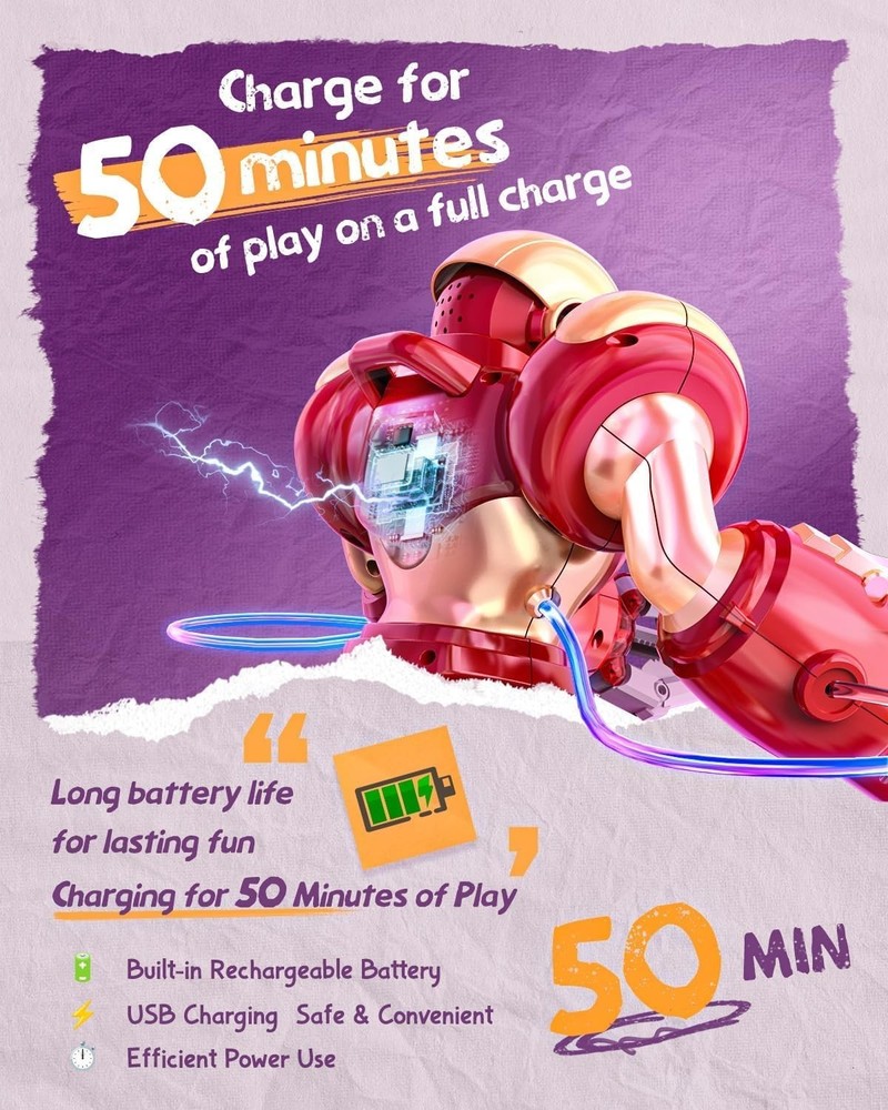 Large Interactive Marvel Robot with Voice Control & STEM Learning for Kids