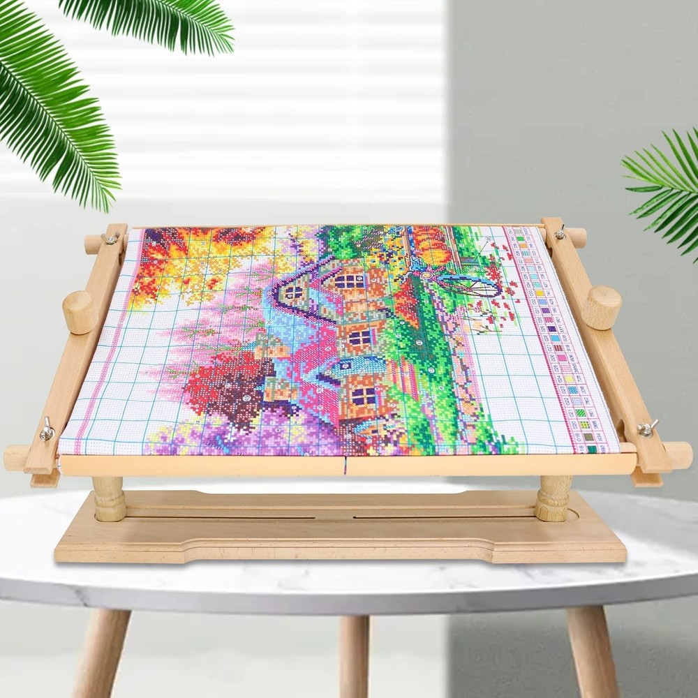 Rotating Embroidery Frame Stand Adjustable Cross Stitch Quilting Scroll Holder