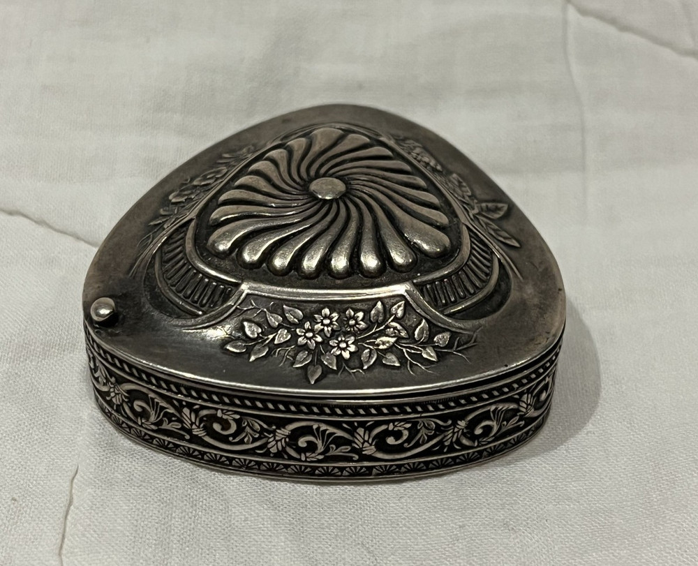 Wallace Sterling Silver Triangle Trinket Box - Beautiful
