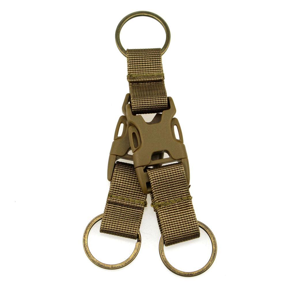 NEW Quick Release Buckle Tactical Backpack Belt Buckle Double Key Chain