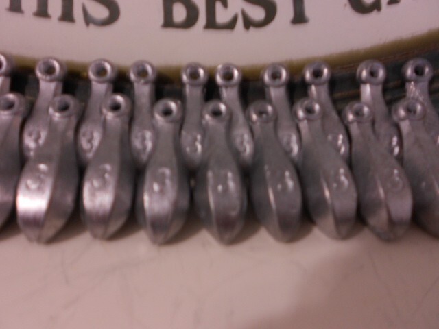 100 , 3 OZ BANK SINKERS FROM A DO-IT-MOLD
