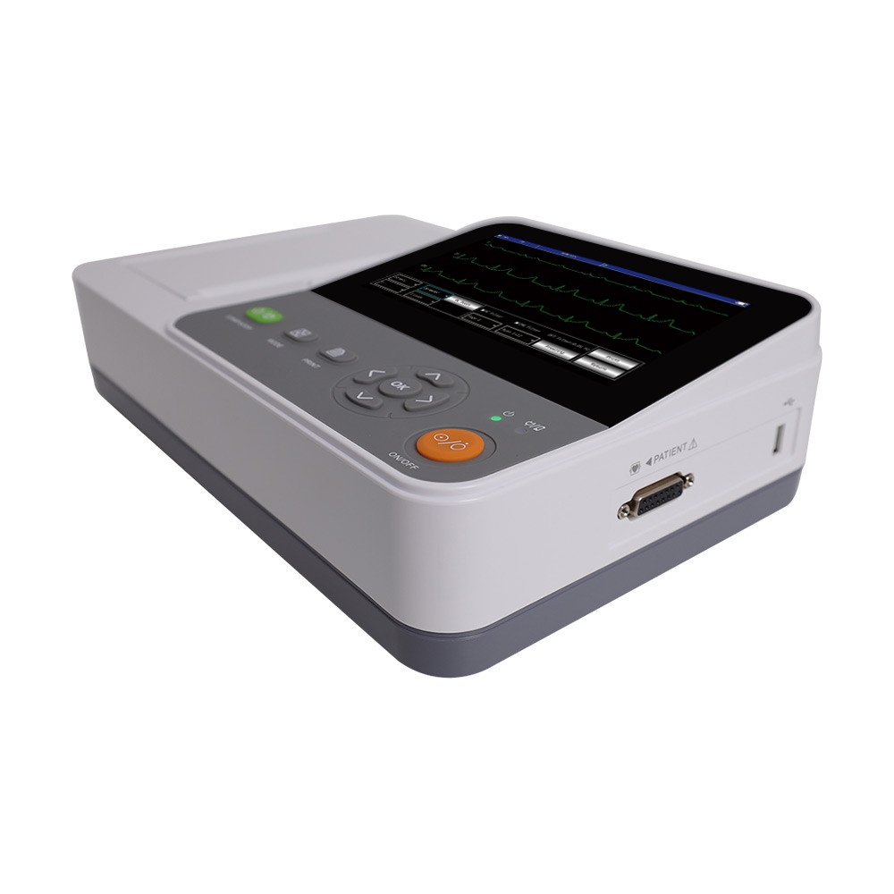 Touchscreen 6-channel 12-Lead ECG EKG Machine Electrocardiograph Interpretation
