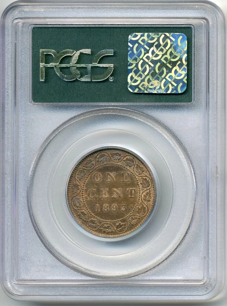 1893 Canada Large Cent - Choice Uncirculated, PCGS MS64 RB