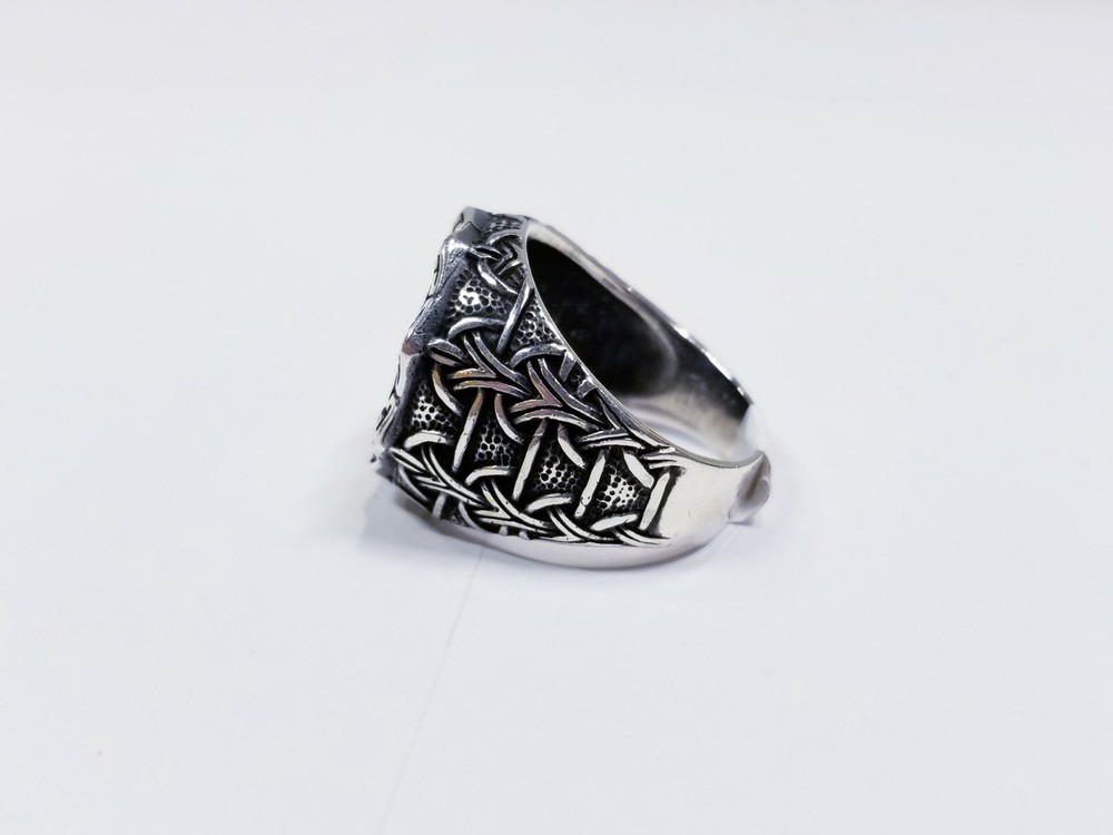 HANDCRAFTED BABALON SILVER 925 RING - SZ 12.75