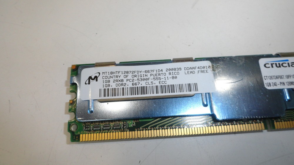 BB3: 1GB Micron Ram MT18HTF12872FDY-667F1D4