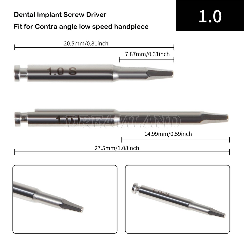 Universal Implant Screwdriver Latch Driver Torque Wrench Prosthetic Kit