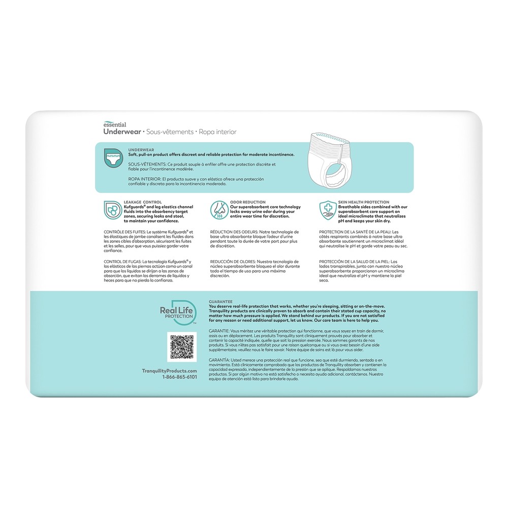 Tranquility Disposable Underwear X-Large 25 Ct