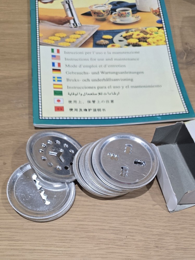 Biscuits Cookie And Pastry Press Decorator Set Aluminum Complete Set