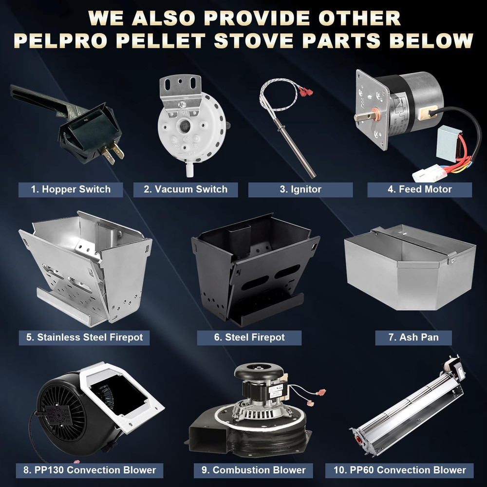 Hopper Lid Push Button Switch for Pelpro & Heatilator Eco-Choice Models
