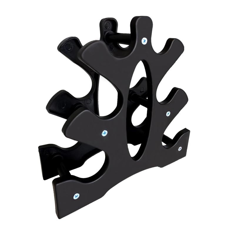 SquEqu Neoprene Dumbbell Rack Hand Weights Bracket Display Storage Black