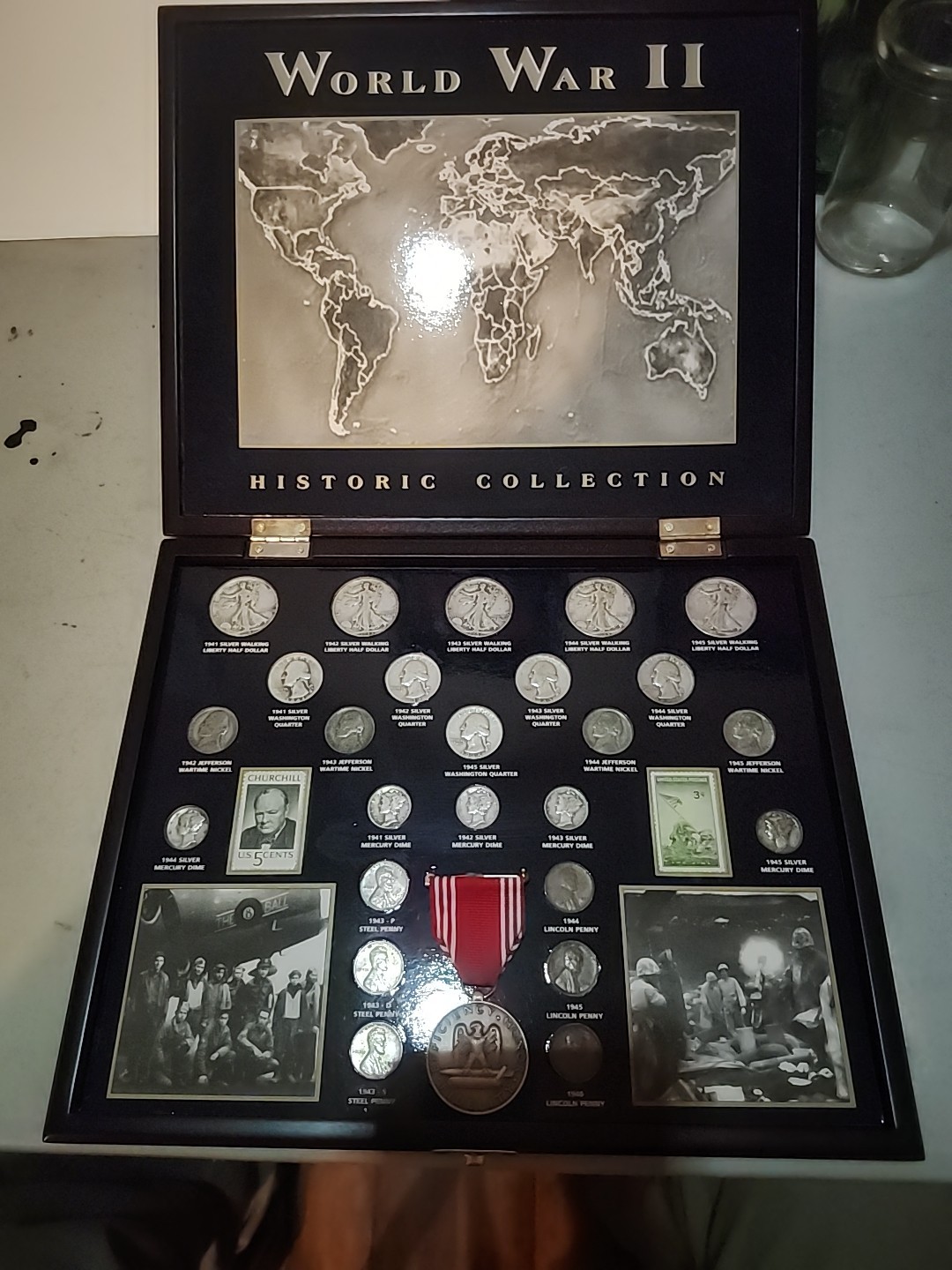 World War I I Historic Collection Coin Set In Wooden Box