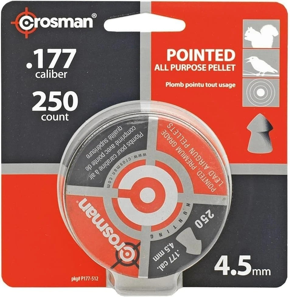 CROSSMAN P177 .177-Caliber Pointed Pellets (250-Count) , Black