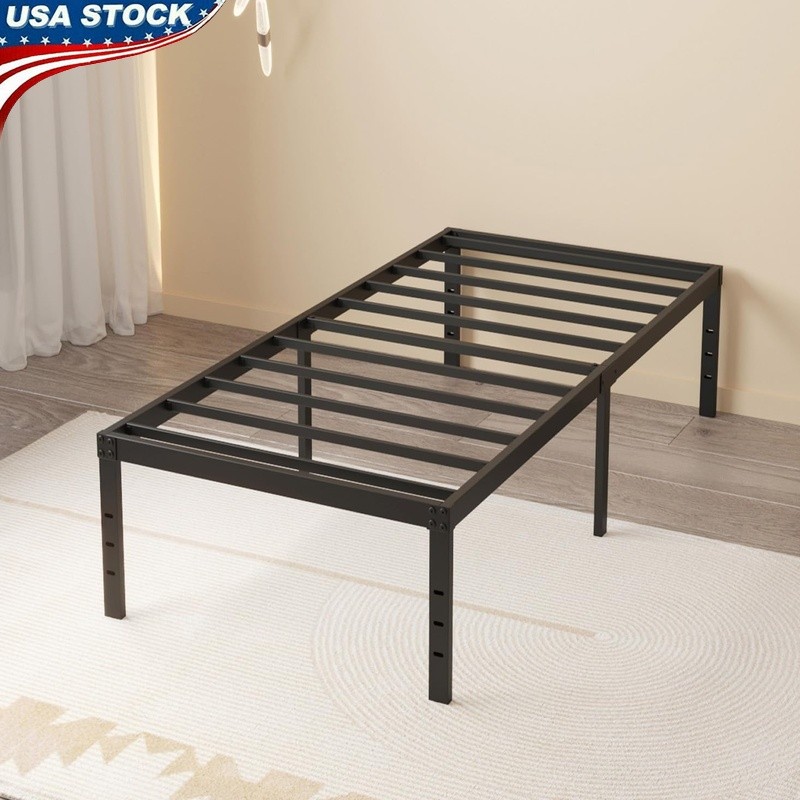 Sturdy Twin XL Metal Bed Frame Easy Assembly Storage Multi-Angle Support New