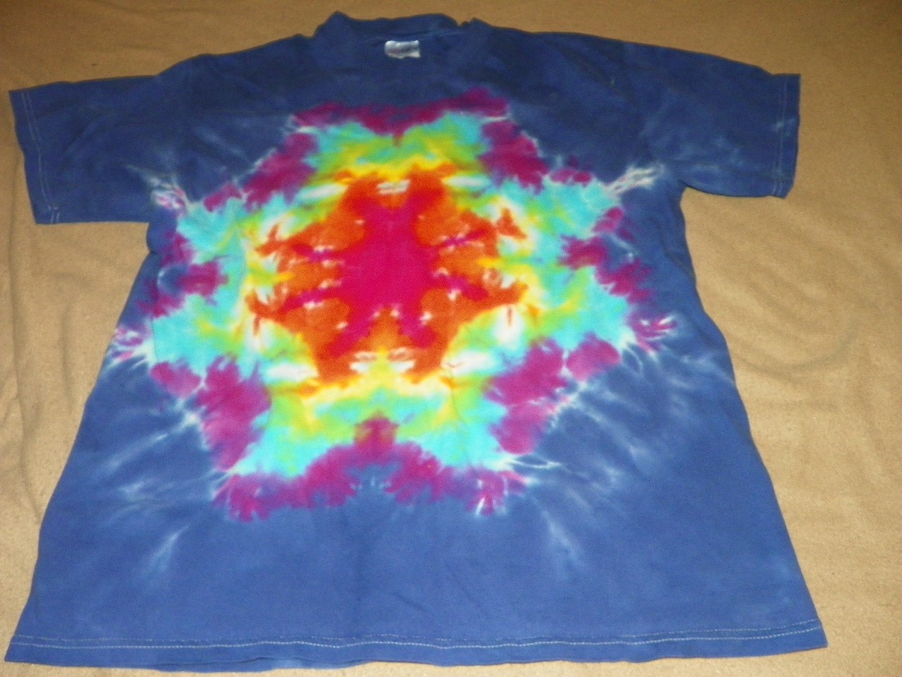 Vintage 90s Grateful Dead Tie Dye Concert Tour Tshirt Large Hippie Jerry Garcia