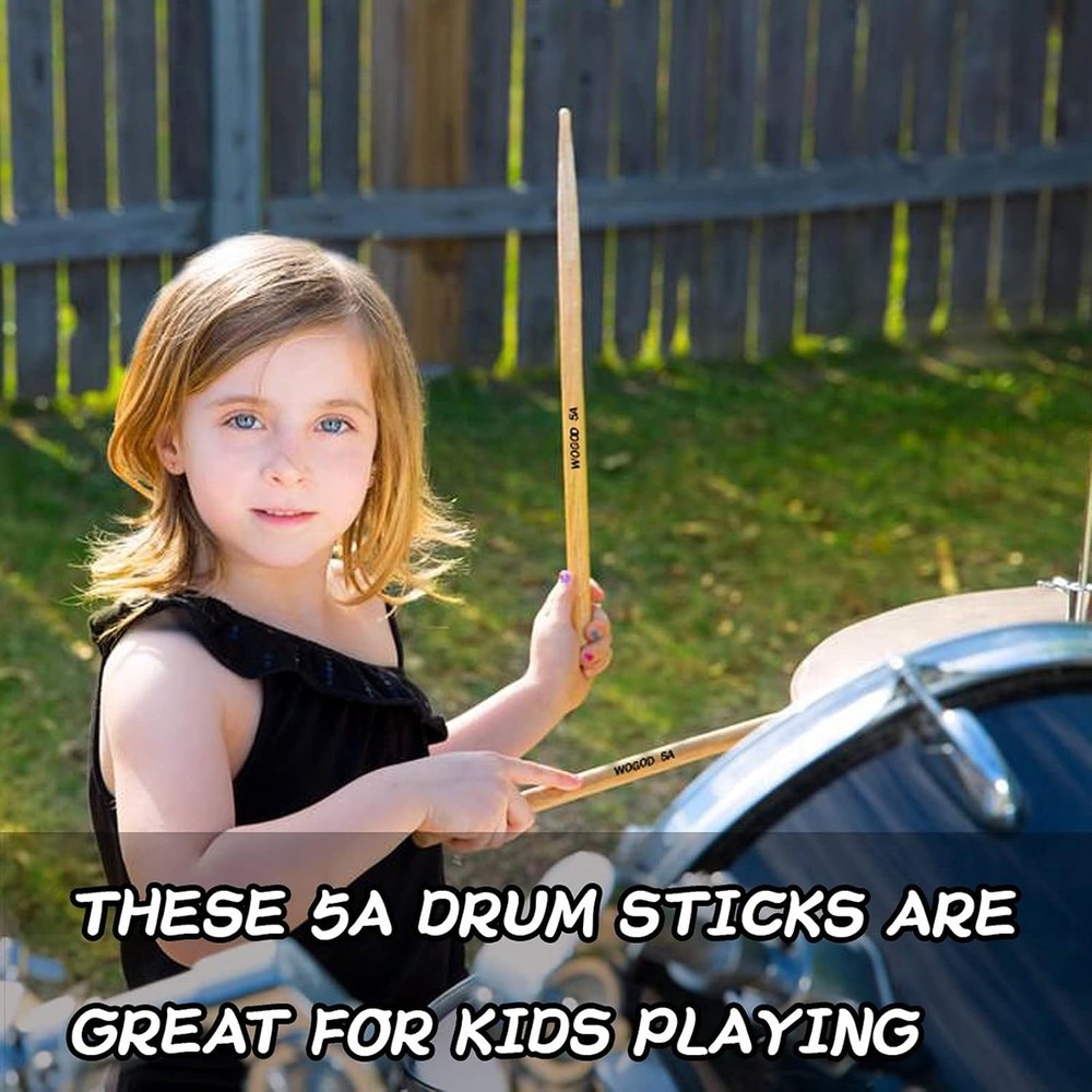 Two Pair Set of 5A Maple Drumsticks for Ultimate Drumming Performance
