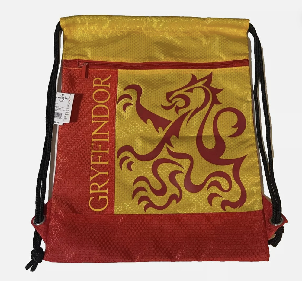 Universal Studios Harry Potter Mascot Gryffindor Drawstring Backpack