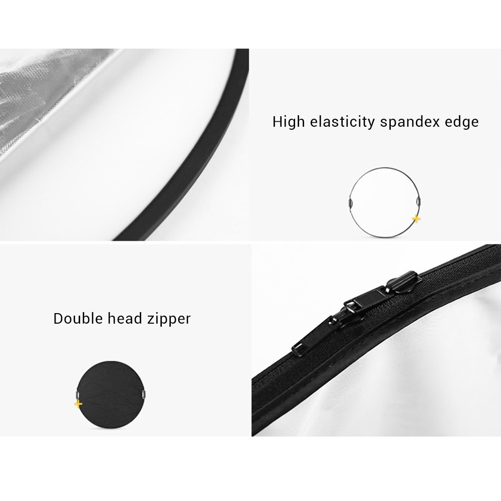 US 110cm 43" 5 in1 Studio Strobe Round Shape Folding Reflector with Handle