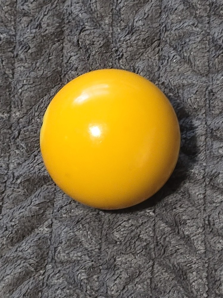 🎱Vintage Replacement Belgian(#1) Pool Ball~Billiards Solid Yellow Ball 2"