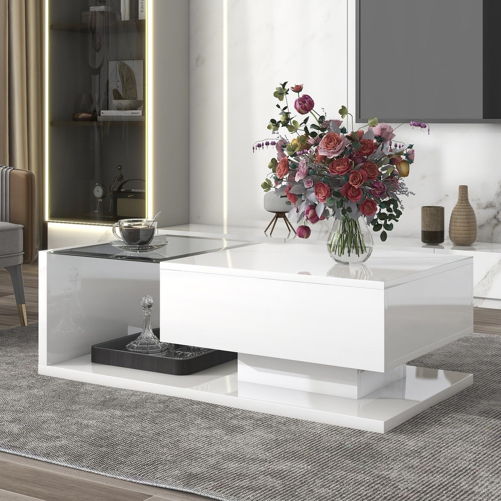 Vinsetto Coffee Table with Tempered Glass