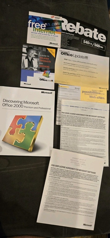 Microsoft Office 2000 Professional Upgrade CD-ROM Windows 95 98 NT Complete Box